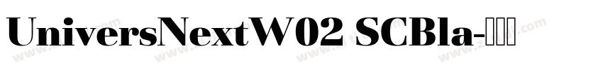 UniversNextW02 SCBla字体转换